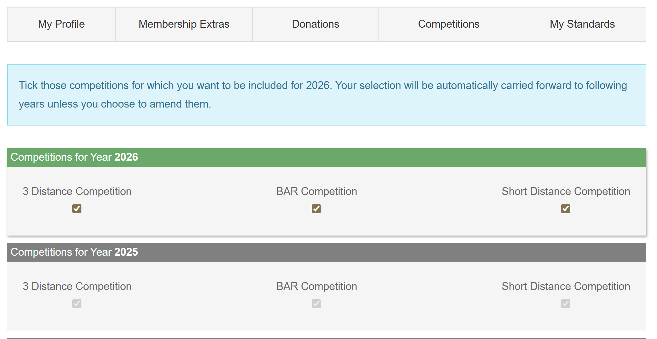 Season Long Competitions 2026